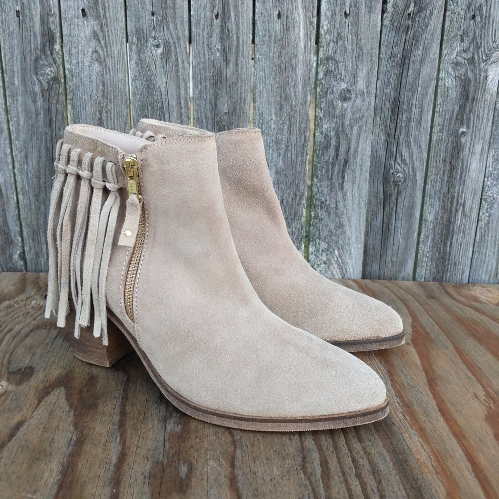 ASOS RHYMES Suede Fringe Ankle Boots Size 7 - Picture 4 of 7